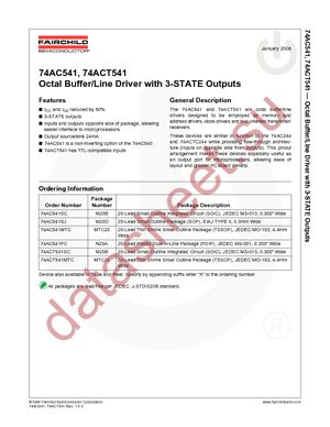 74AC541SCX datasheet  